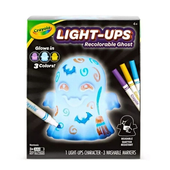 Crayola Light Up Ghost Recolorable Kit with Washable Markers Age 4+ - Picture 1 of 7